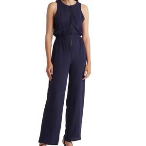 New ~ LOVE ADY ~ Sleeveless Cargo Jumpsuit Large VACAY